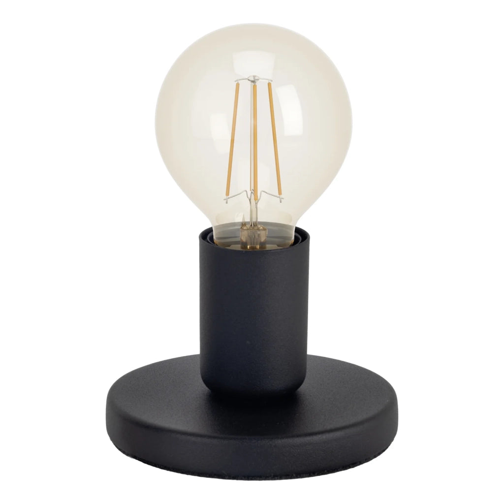 Lampada Scrivania Minimal - Nordico Pozello Acciaio Nero 1 Luce E27 Ip20