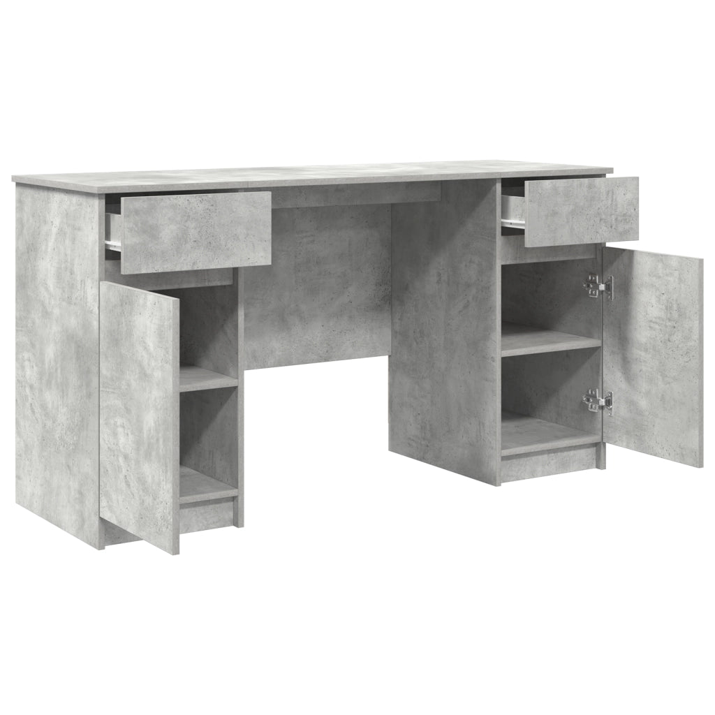 Scrivania  Grigio Cemento 140x49x76 cm Legno ingegnerizzato