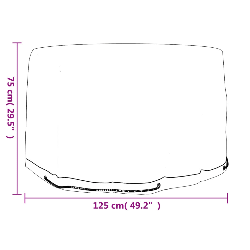 Coperture Mobili da Giardino 2pz 6 Occhielli Ø125x75 cm Rotonde 3155343