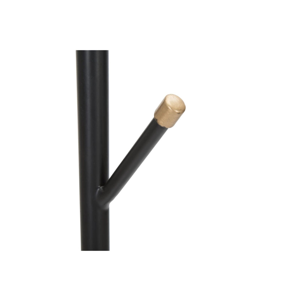 Appendiabiti e portaombrelli Glam Black in ferro nero e gold – H 176 cm