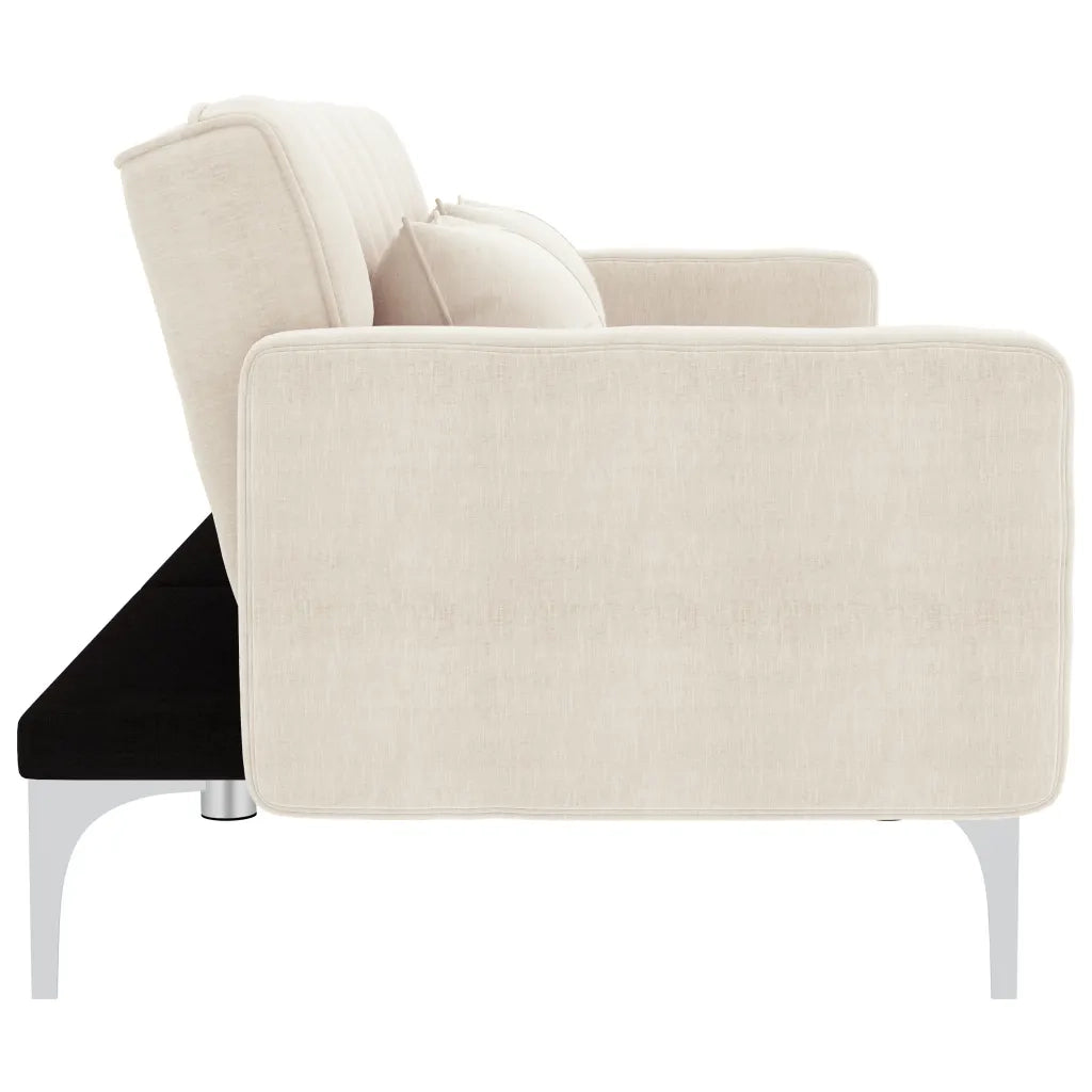 Divano Letto Crema in Tessuto cod mxl 25402