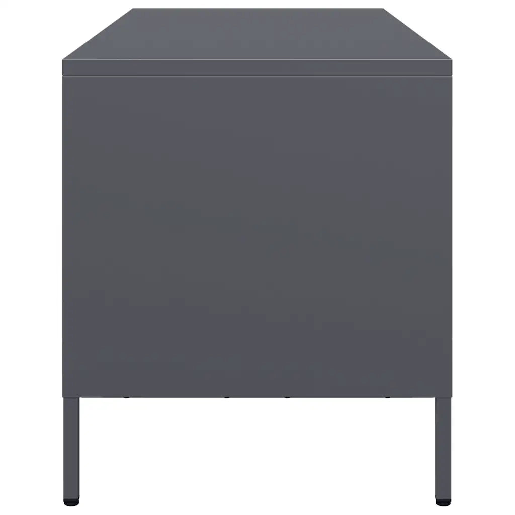 Mobile TV-Credenza TV-Console TV Antracite 68x39x43,5 cm in Acciaio Laminato a Freddo 910111
