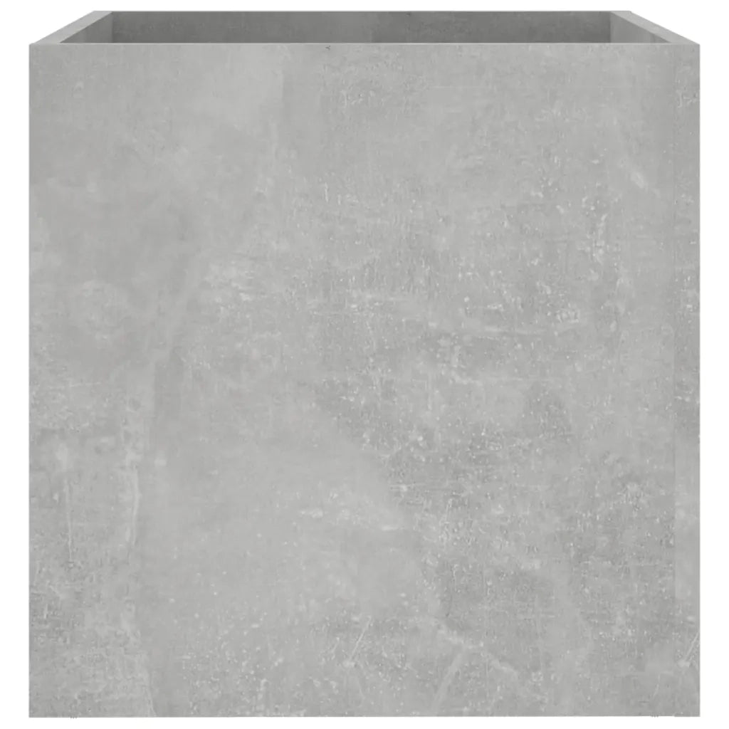 Fioriera-Vaso da Esterno-Contenitore per Piante Grigio Cemento 40x40x40 cm in Legno Multistrato