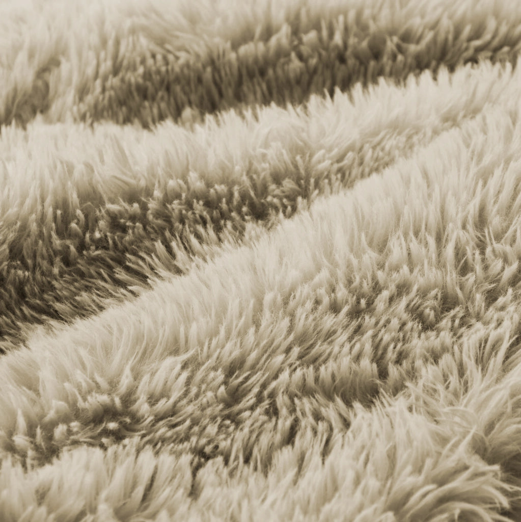 Divano modulare con base antiscivolo in peluche khaki chiaro