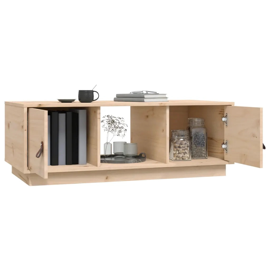 Tavolino da salotto | Tavolino da caff¨¨ | Tavolino da Soggiorno 100x50x35 cm in Legno Massello di Pino