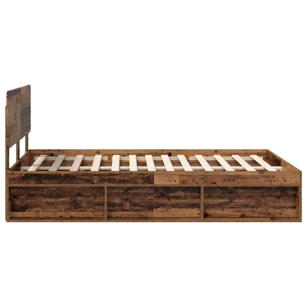 Struttura del letto Legno vecchio 150 x 200 cm Pino massello