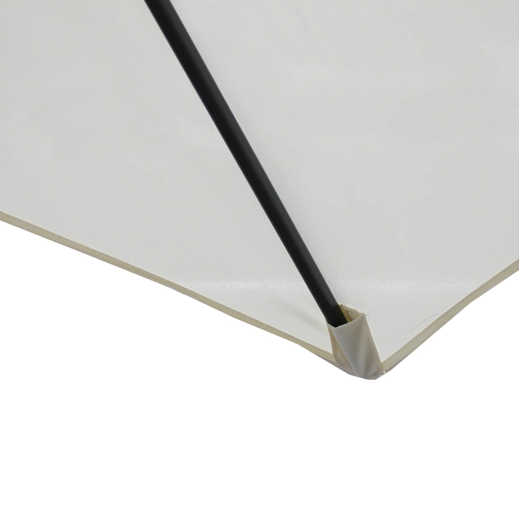 Ombrellone rettangolare  da giardino Aren (300x200 cm), acciaio e poliestere, palo diam. 38 mm, apertura antivento con manovella, senza base, colore ecru