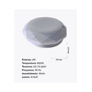 Trade Shop - Plafoniera Da Soffitto Faretto Led 9w Tondo Esagonale Pannello 810lm 21cm Design Moderno -