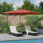 Ombrellone Terracotta 286 x 284 x 270 cm Alluminio e Poliestere 42003326