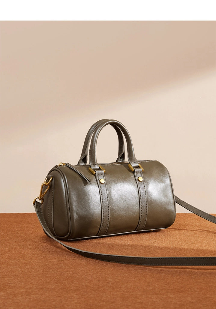 Borsa a tracolla da donna in vera pelle, verde