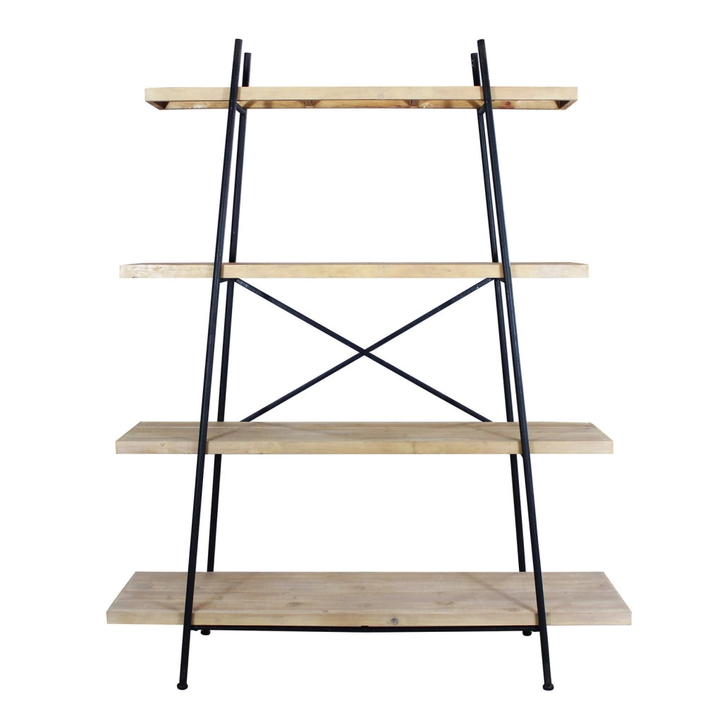Libreria Industrial in Metallo Legno cm 145x44x176 - UNDY