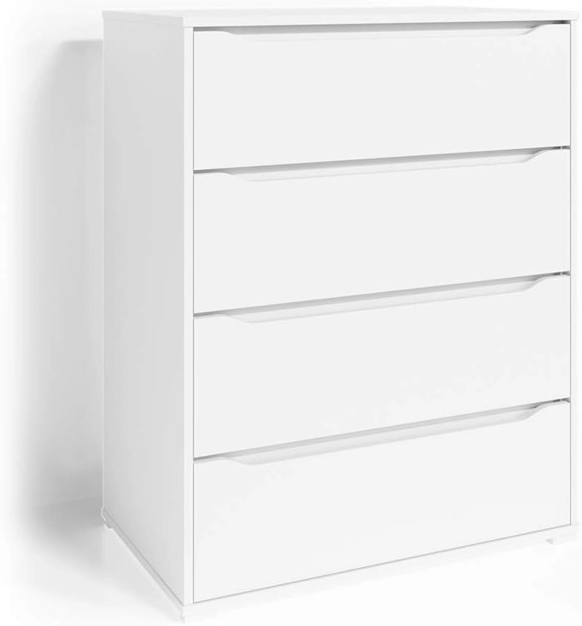 Cassettiera per camera da letto Ruben, Bianco, 48 x 101.6 cm, per riporre abiti e oggetti di uso quotidiano