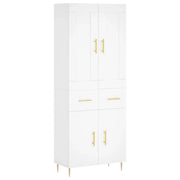 Buffet credenza cassettiera mobiletto mobile contenitore organizer cucina soggiorno salotto alto 69,5 x 34 x 180 cm legno ingegnerizzato bianco 02_0032599