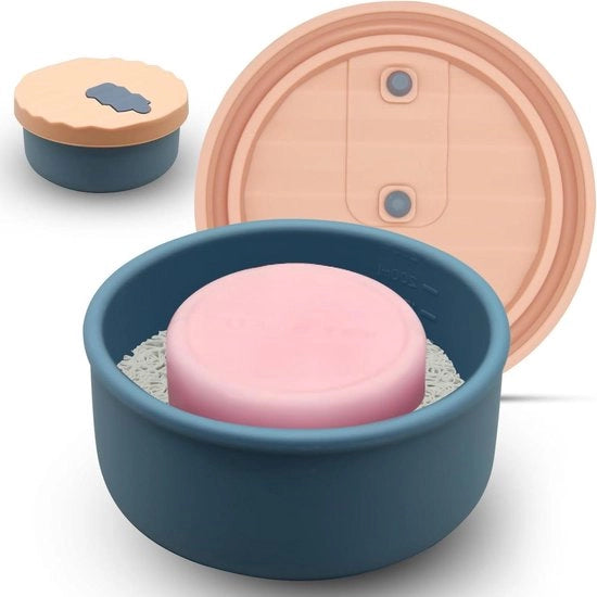 Sacchetto di Silicone Impermeabile per Sapone da Viaggio con Strato di Drenaggio - Ospite Portatile per Sapone al Bar - Mantiene il Sapone Asciutto per Bagno Palestra Campeggio