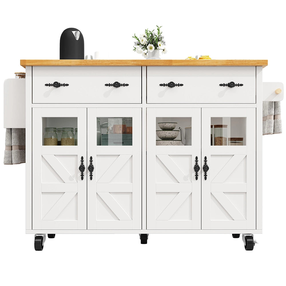 Isola cucina premium - Xylo - bianco freni scomparti regolabili
