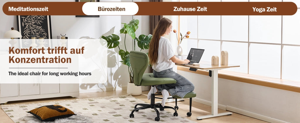 Set Sedie da Pranzo in Pelle Verde ¨C Minimal ¨C Schienale Largo Imbottito con Ruote