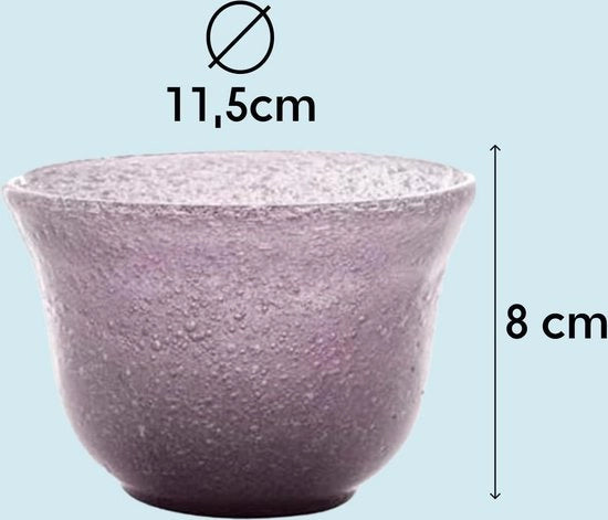 Set di 6 piatti in vetro rosa - Design fresco e moderno - Ideale per desserti - 8 x 11,5 x 11,5 cm - 320 g Set di piatti