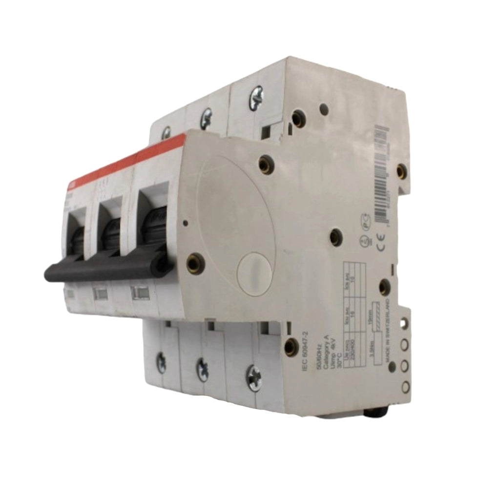 Interruttore magnetotermico 3 poli 3 moduli 80A curva D S200 ABB