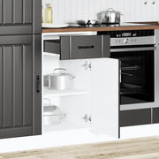 Base da Cucina Lucca Nero in Legno Multistrato 853708