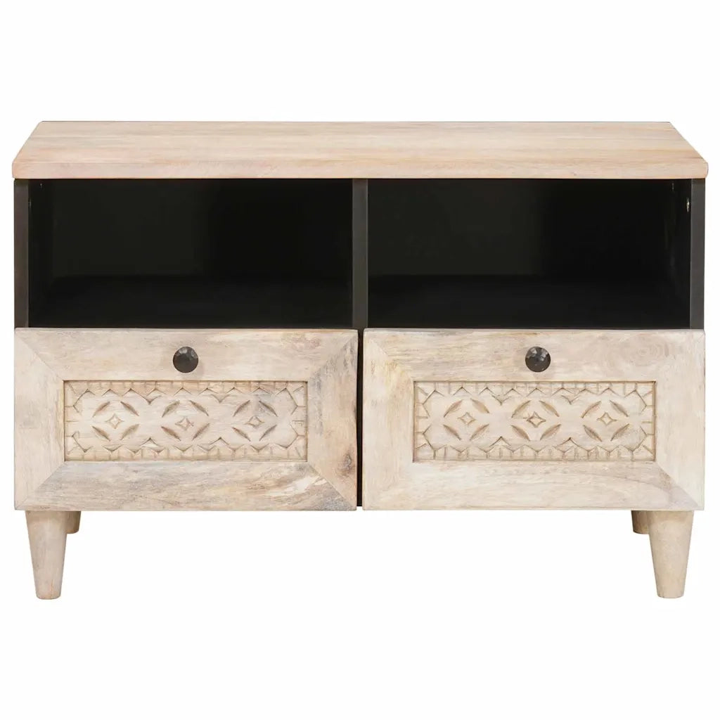 Mobile TV con cassetto-Credenza per TV Bianco 70 x 33 x 46 cm Legno multistrato 313128