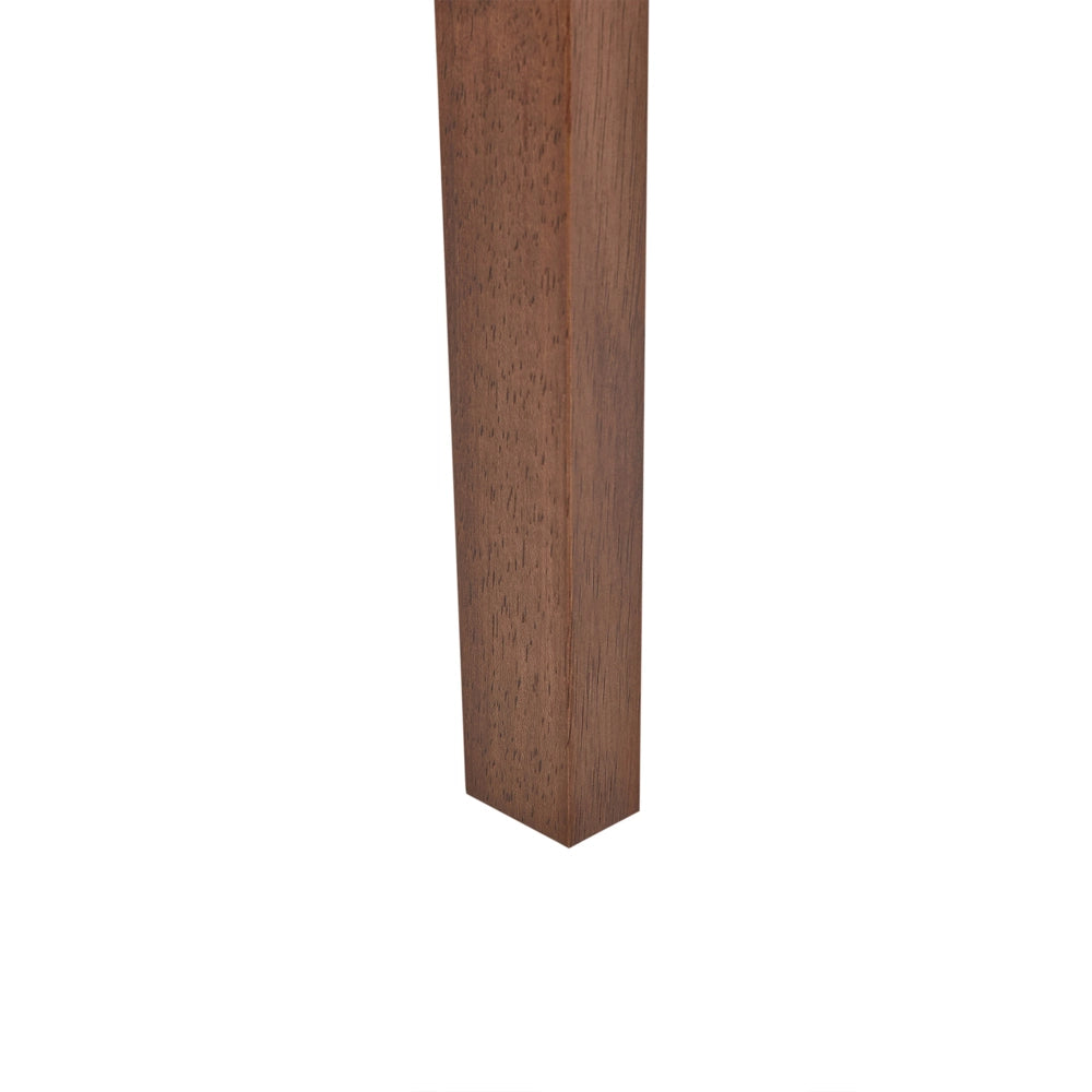 Set di 2 sedie da pranzo Struttura in legno di gomma scuro Seduta in tessuto poliestere tortora Design retrò senza braccioli
