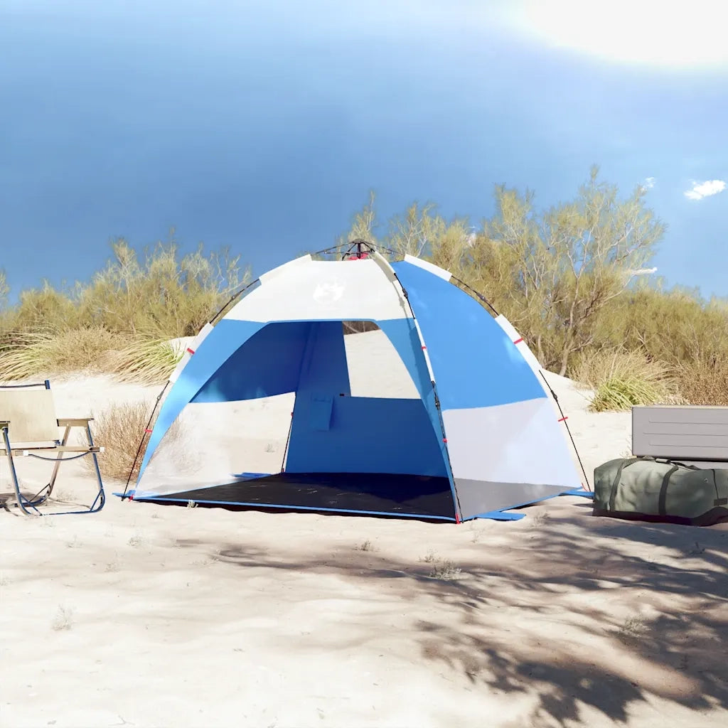 Tenda da Spiaggia 2 Persone-Tenda da campeggio Azzurro Rilascio Rapido Impermeabile 374253