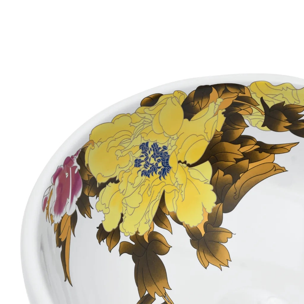 Lavabo da Appoggio Multicolore Rotondo ¦µ41x14 cm Ceramica CFW8735108