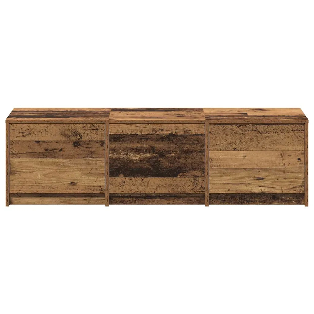 Mobile TV con LED con cassetto Legno vecchio 140 x 34 x 40 cm