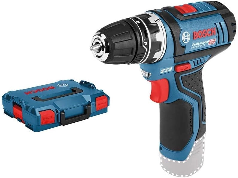 Bosch Professional Gsr 12V-15 Fc Flexiclick System 12V System Trapano-Avvitatore a Batteria, con 1X Accessorio, Mandrino Autoserrante Gfa 12-B, Batteria e Caricabatteria Non Incluse, in L-Boxx