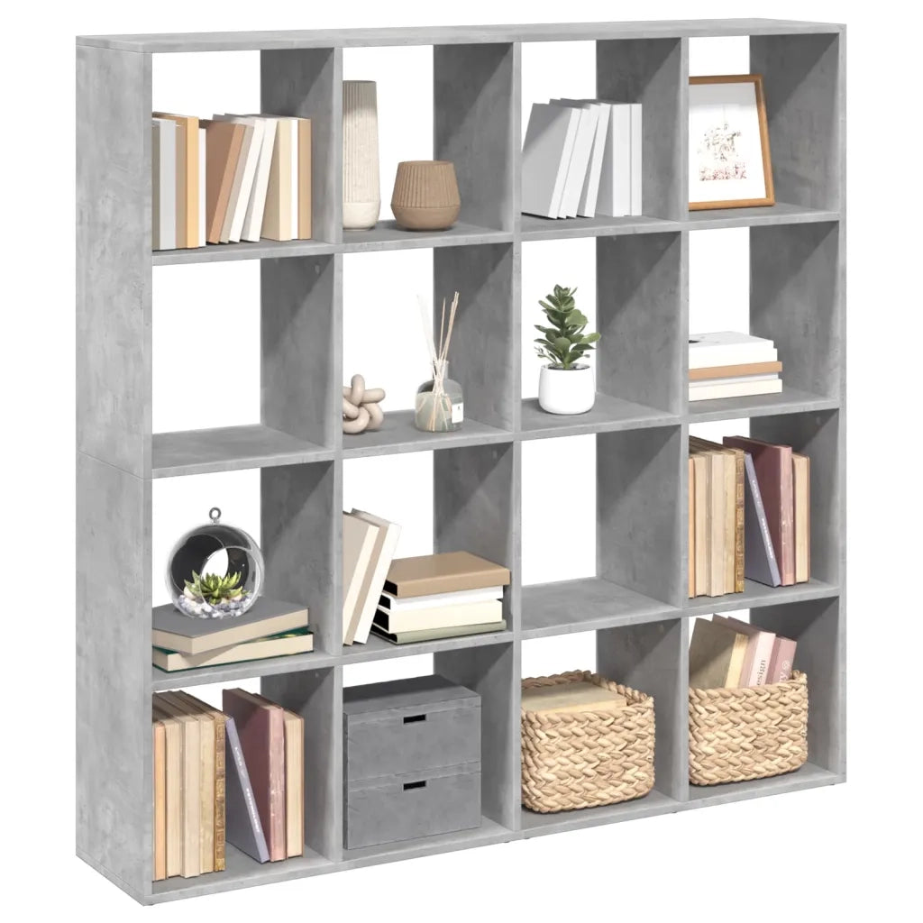 Libreria Grigio Cemento 137,5x29x137,5 cm in Legno Multistrato 3310292