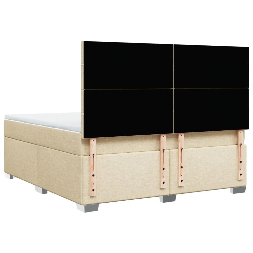 Giroletto a Molle con Materasso Crema 180x200 cm in Tessuto 3290572