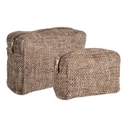 Beauty Case Safi, Marrone, Poliestere, 9x20x14 cm