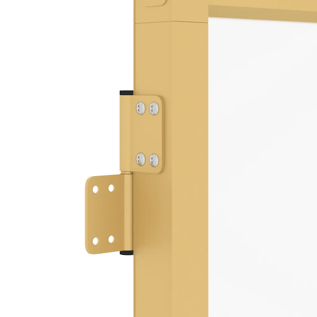 Porta Interni Sottile Oro 93x201,5cm Vetro Temperato Alluminio 155146