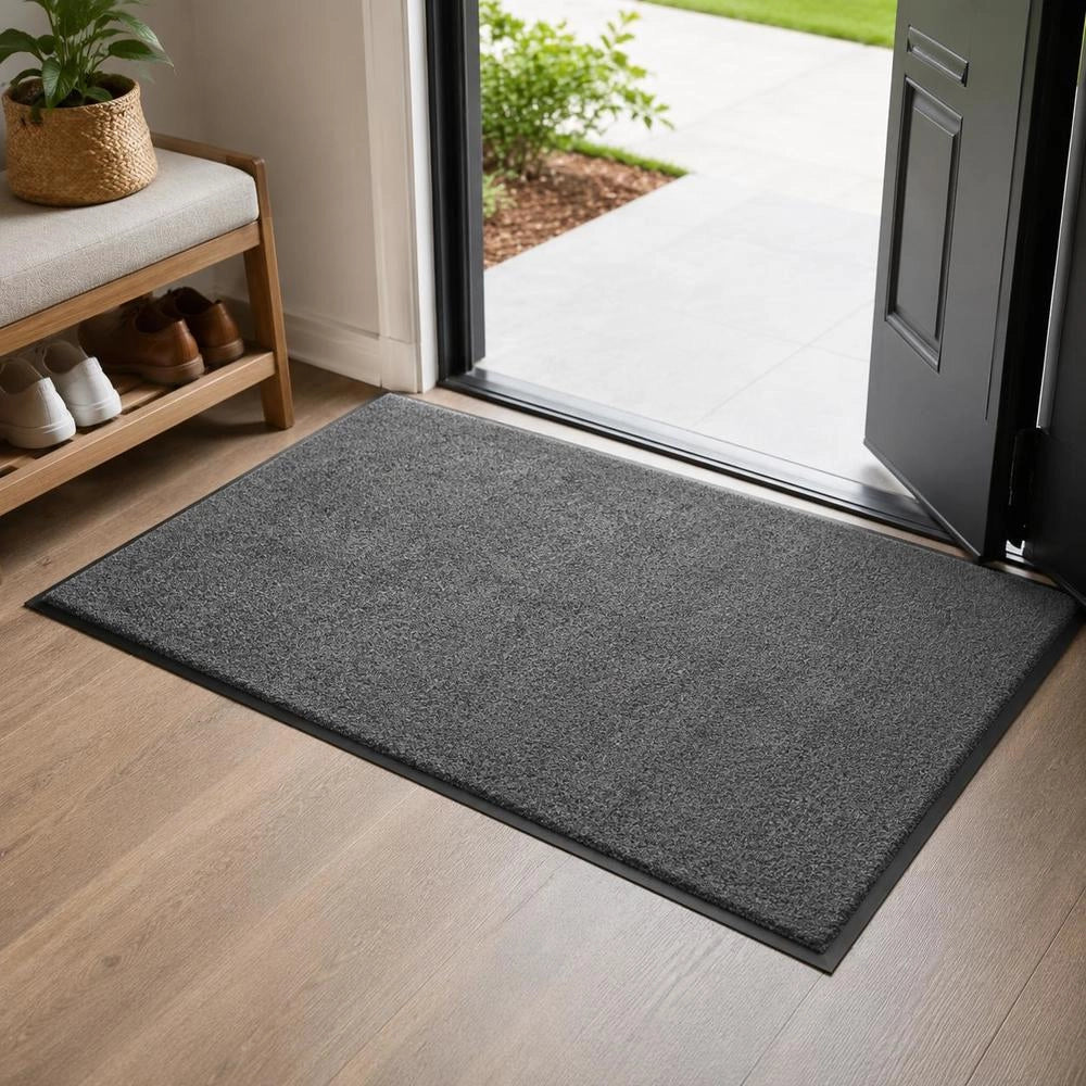Washable Doormat, Anthracite, 90x150 Cm