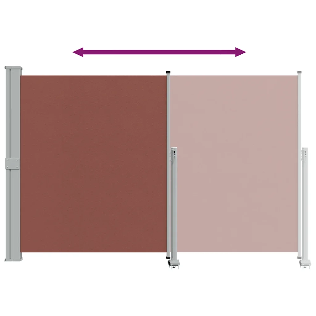Tenda Laterale Retrattile per Patio 160x300 cm Marrone 48349