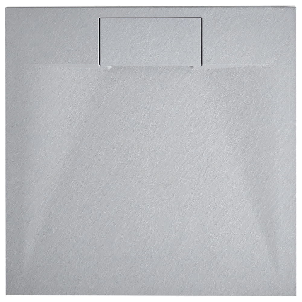 Piatto doccia con scarico grigio SMC 90 x 90 x 3 cm effetto pietra naturale minimalista