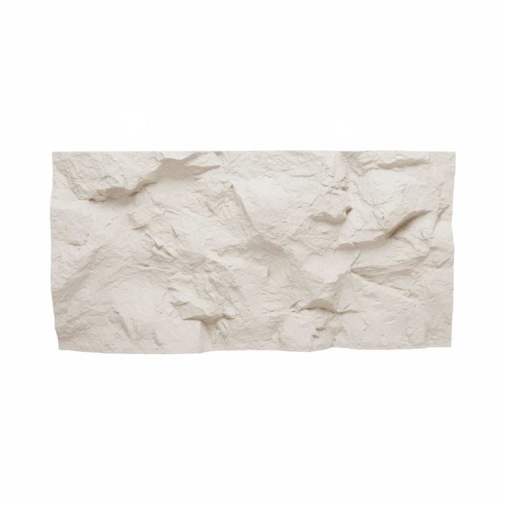 Rushmore - Set 2 pannelli decorativi 3D da parete 120x60x9 cm effetto pietra in PU Cashmere