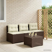Divano da giardino 3 posti con cuscini in look rattan PP 8011980