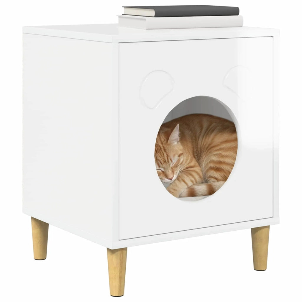 Casa per Gatti Bianco Lucido 42,5 x 40 x 53 cm CFW8486079
