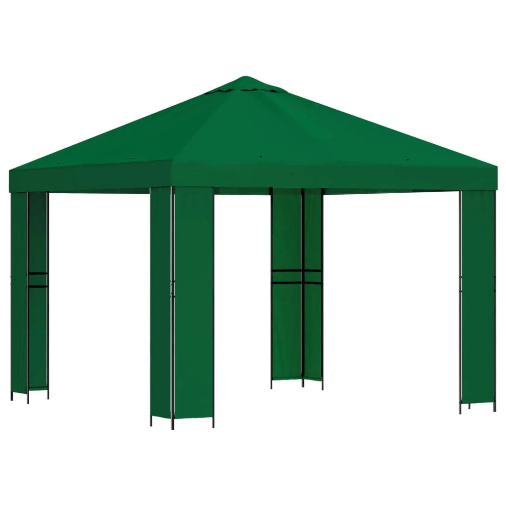 Gazebo 3 x 3 m Verde Poliestere e Acciaio 190 900353