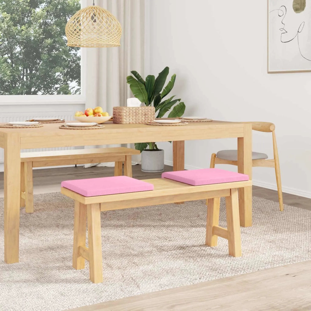Cuscino per panchina 2 pcs Tessuto Rosa Profondità 35 cm 42043019