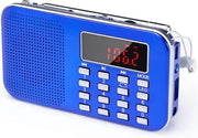 Radio Multifunzione Portatile con MP3 e Lampada di Emergenza - Versione Blu