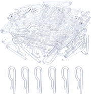 Clips in plastica riciclabile a forma di coccodrillo, 300 pezzi, 3,5 cm, trasparente - Ideali per cinture di stropio, pantaloni e calze