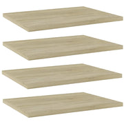 Ripiani per Libreria 4pz Rovere Sonoma 40x30x1,5cm Multistrato 805160