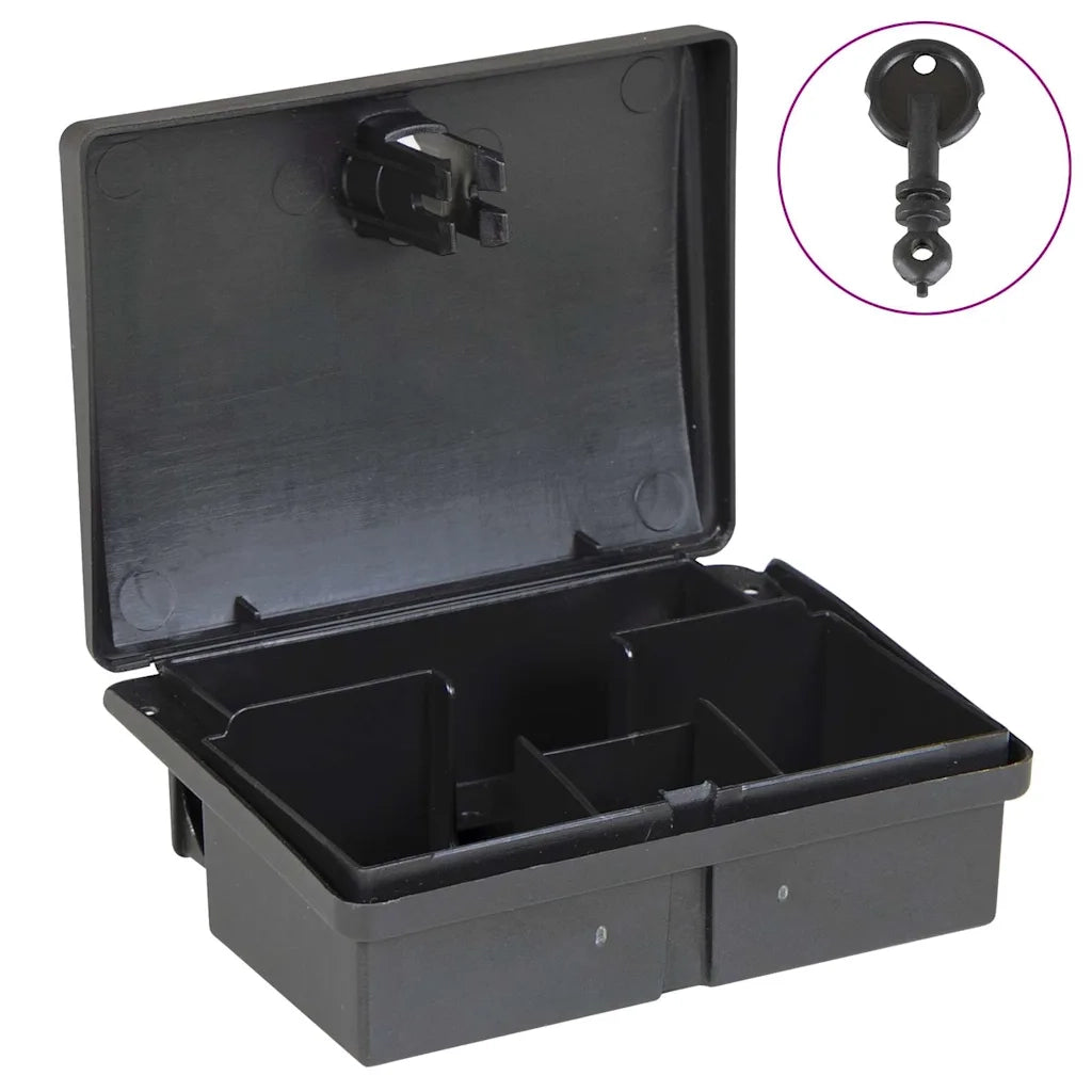 vidaXL Trappole per Topi 10 pz Nere 13x10x4 cm