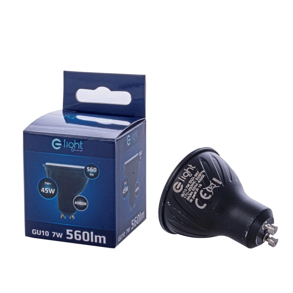 Lampadina LED GU10 6W 4000K nera Eko-Light EKZA268