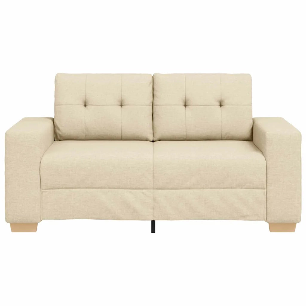 vidaXL Divano Divanetto Crema 120 cm in Tessuto