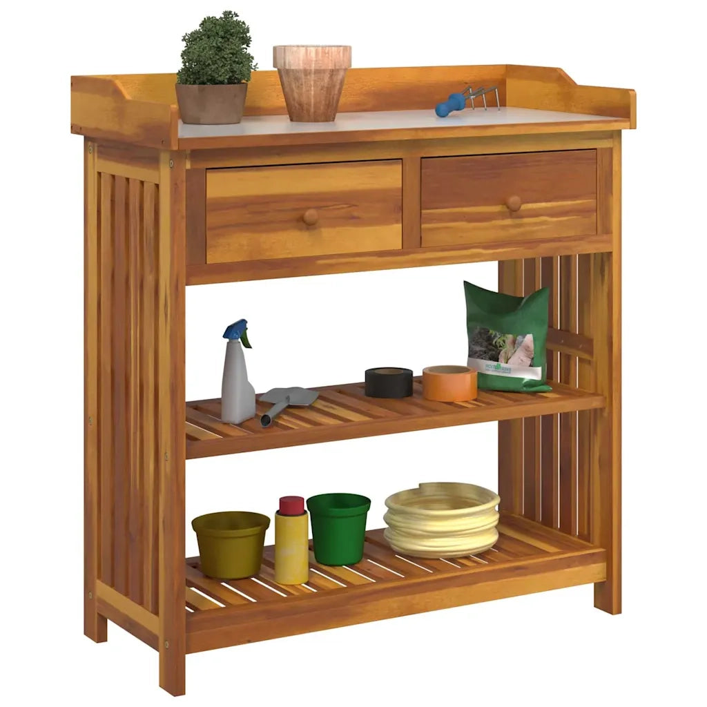 Mobiletto da Giardino con cassetto Naturale 93 x 41,5 x 98cm 42001367