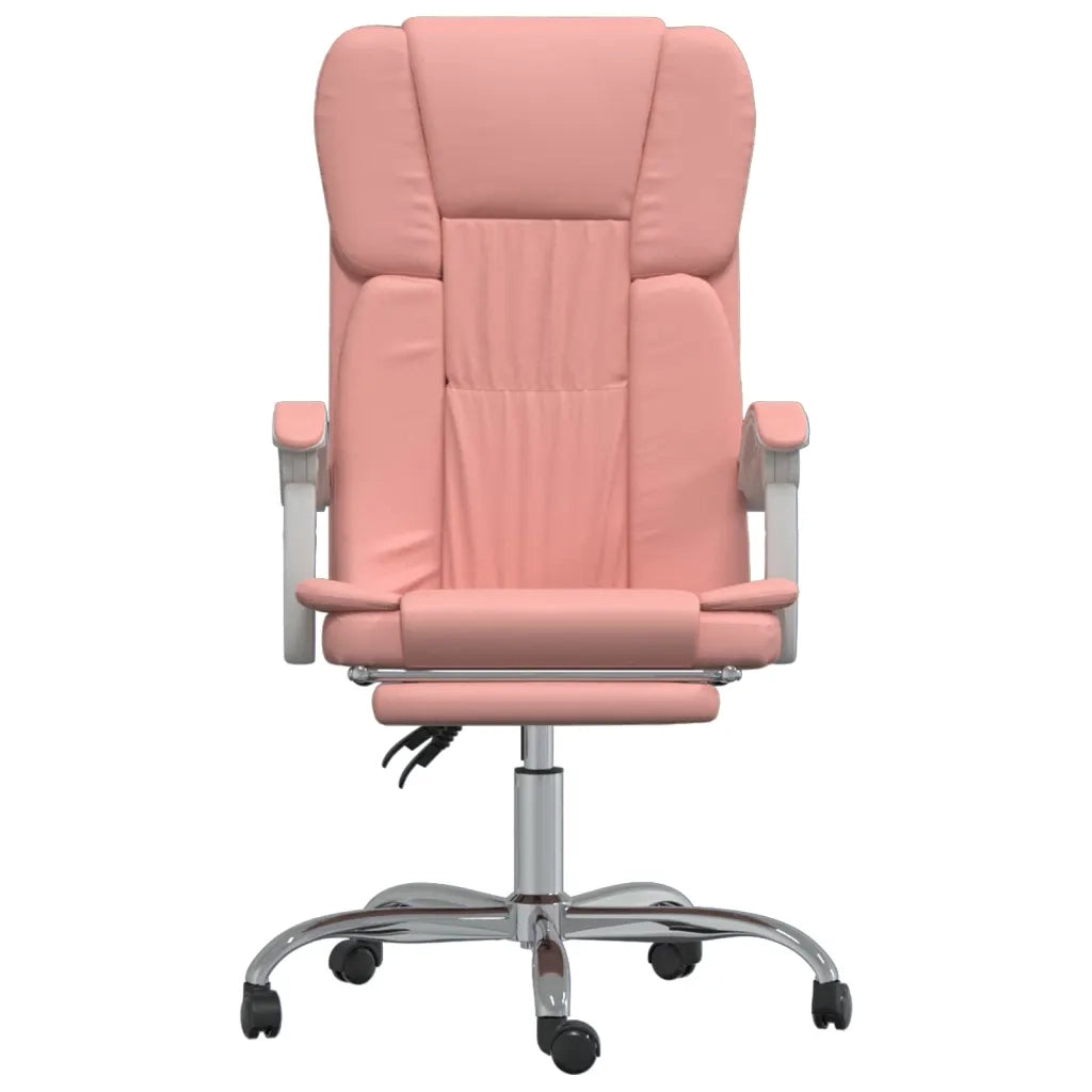 Poltrona | Sedia Relax da Ufficio Reclinabile Rosa in Similpelle