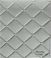 Tessuto FintaPelle Nautica Tappezzeria Alta Qualità "PRUATEK" - Colore ROMBI BIANCO 0376 - Morbida e Resistente - Vendita al Metro - H.140